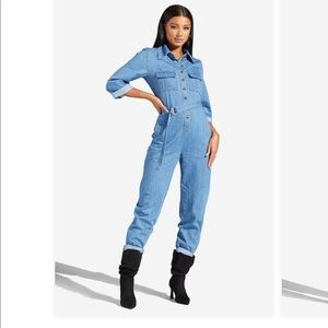 Denim Utility Jumpsuit